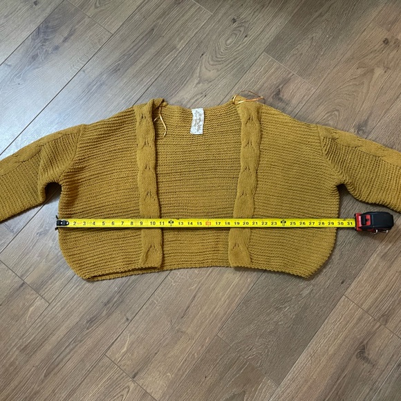 Sadie & sage Oversized Chunky Knit Open cardigan orange small - Picture 6 of 7